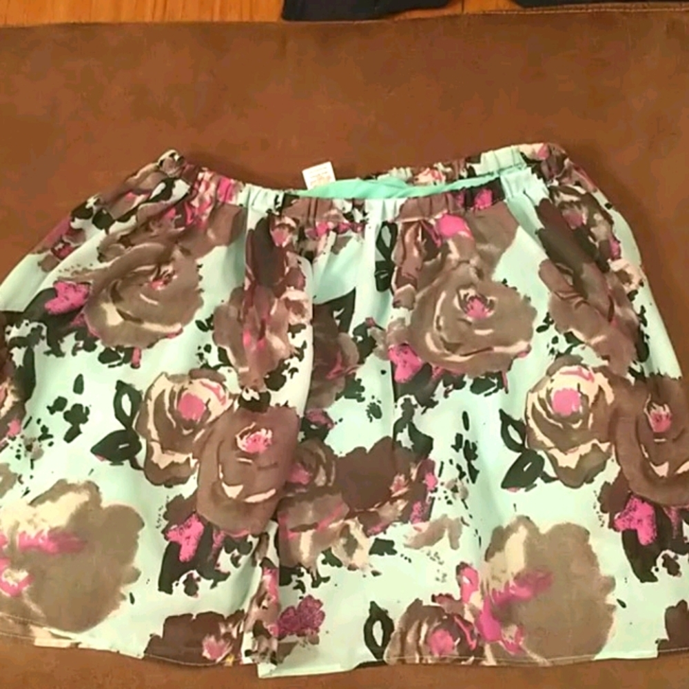 Pretty Blue Floral Skirt